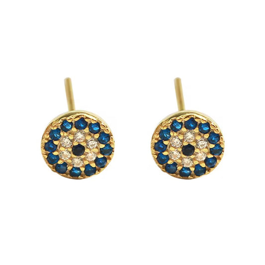 Kids Mini Evil Eye Stud Earring (925, Gold, Silver)