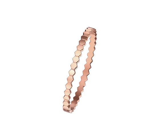Rose Gold Honeycomb Bangles (S.Steel)