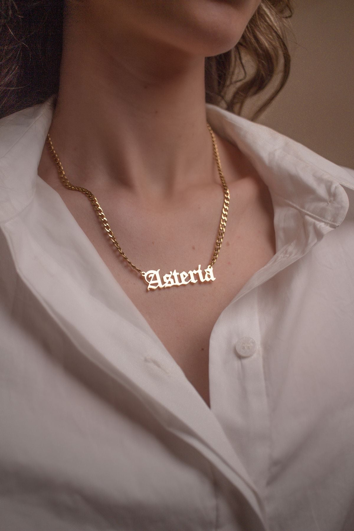 Personalised Cuban 3mm Nameplate Necklace (Gold, Silver, Rose)