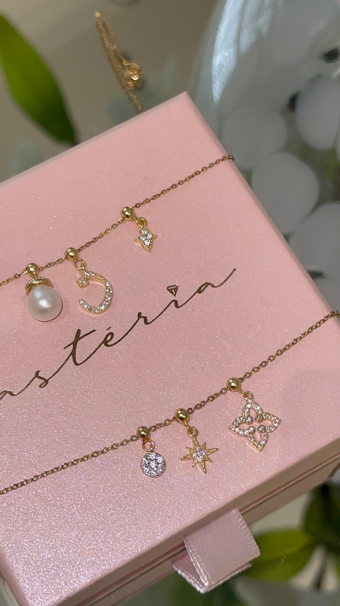 Elite Series Gold Pave Noon Arabic Charm (925, Vermeil)