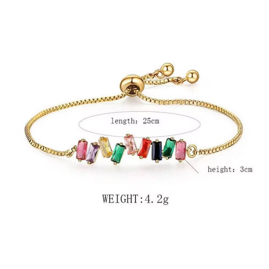Gold Chakra Baguette Bracelet
