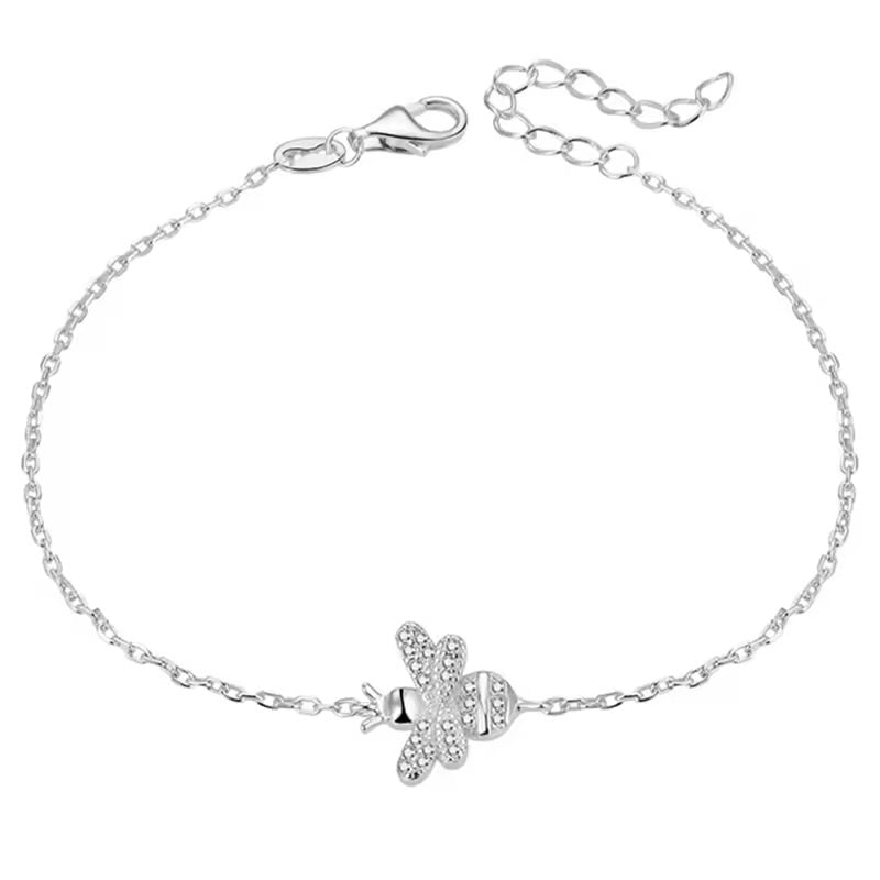 Silver Cutesy HoneyBee Bracelet (925, Vermeil)