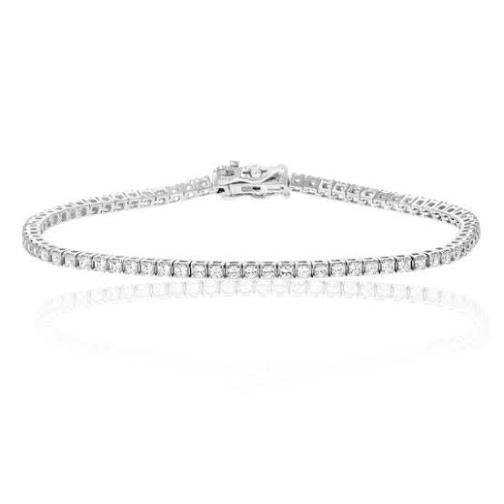 Silver 2.5mm Tennis Bracelet (Mix Metal)