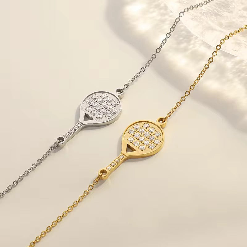 On The Sides Sparkling Padel Bracelet (Gold & Silver)