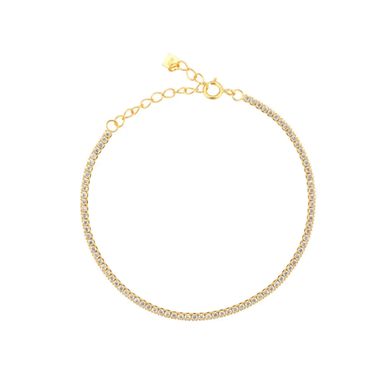Gold Petite Tennis Bracelet (925)