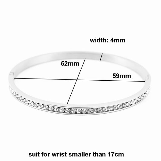 Silver Channel Tennis Bangle