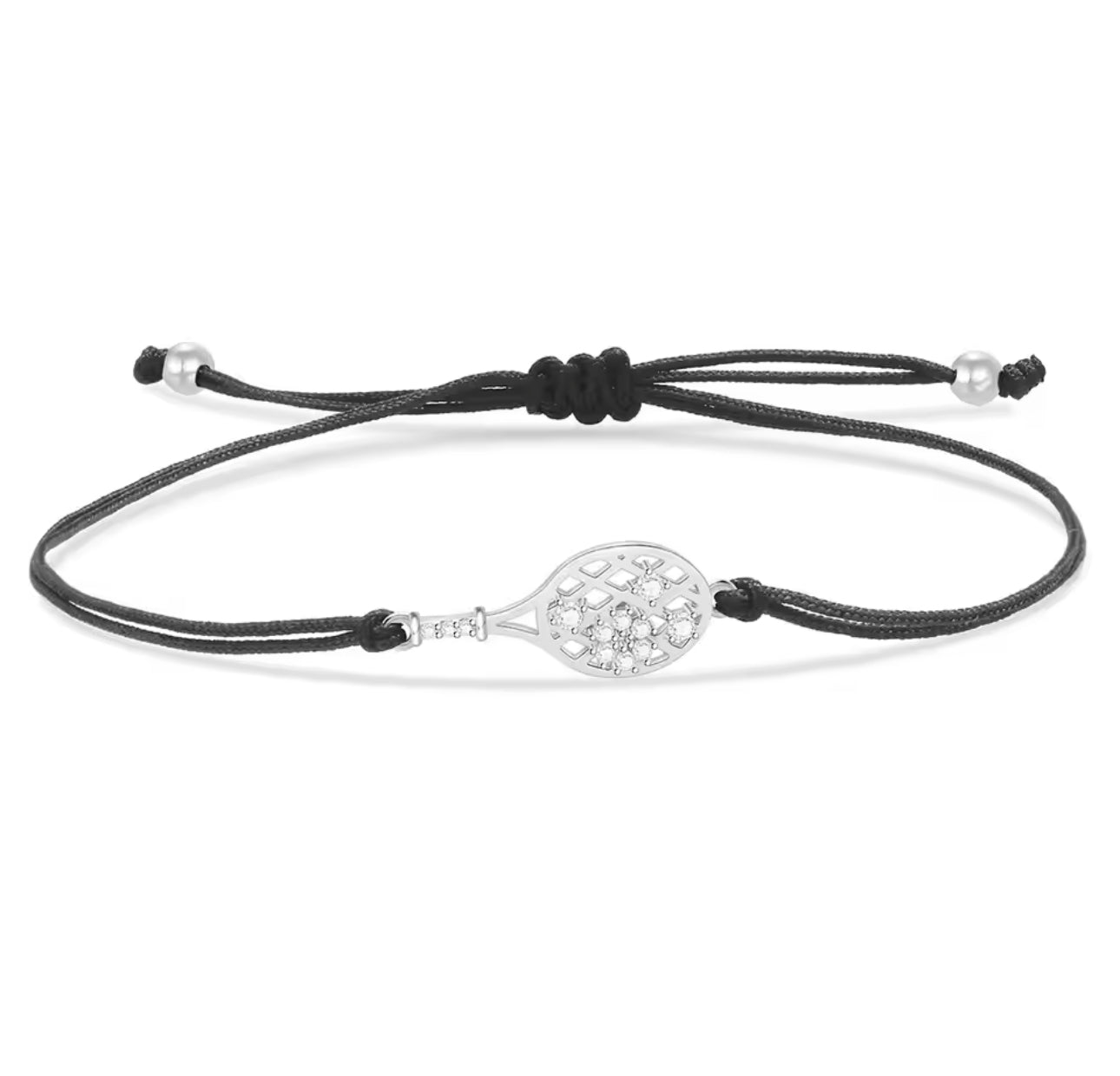 Black & Silver Galaxy Tennis String Bracelet