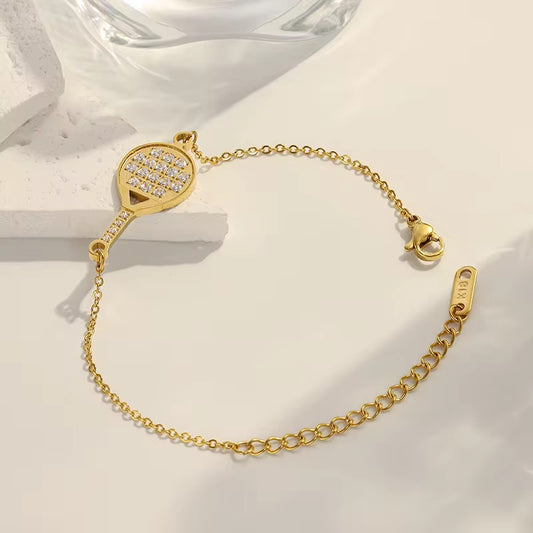On The Sides Sparkling Padel Bracelet (Gold & Silver)