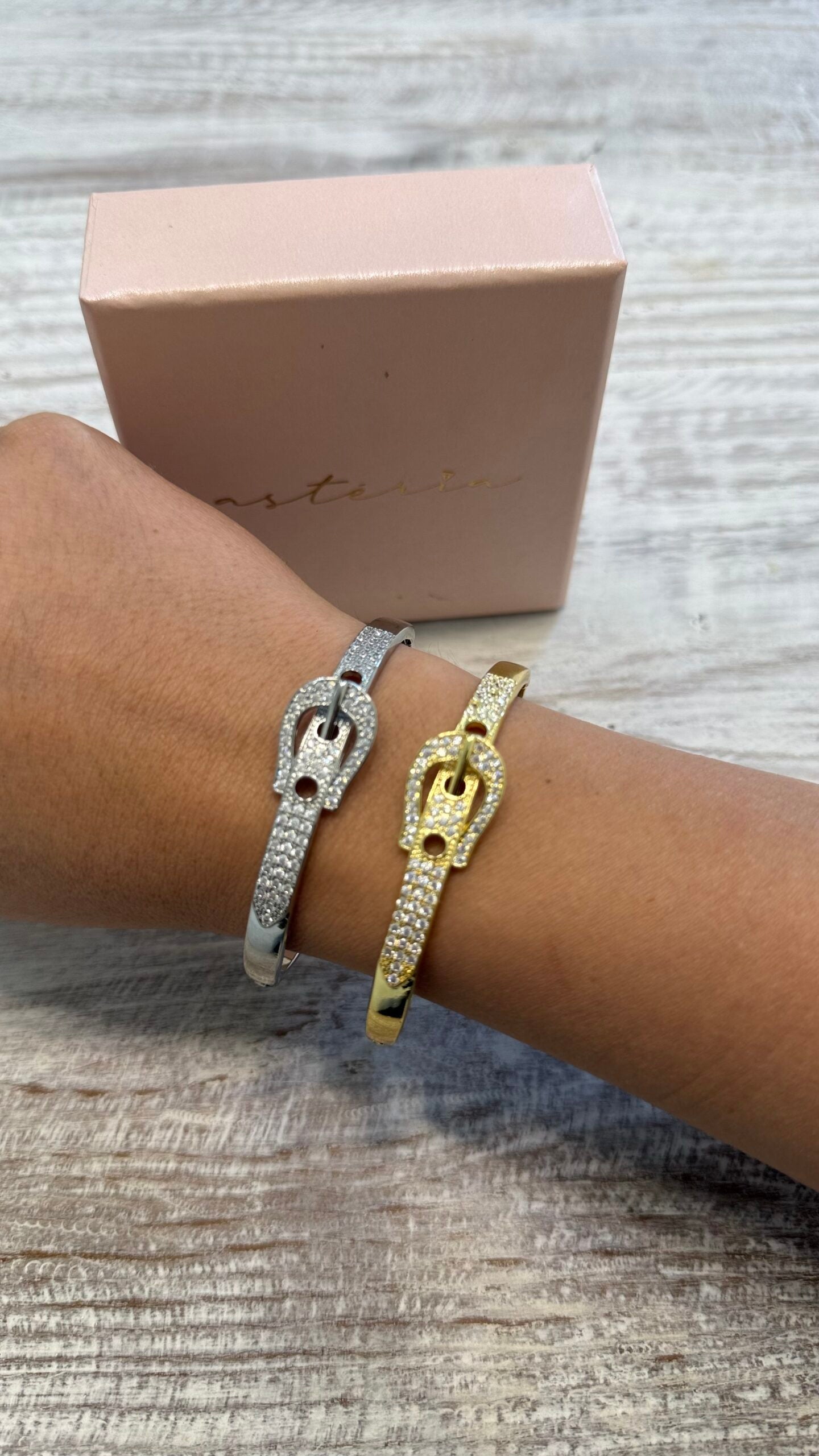 Saddle Up Belt Buckle Bangle (Mix Metal)