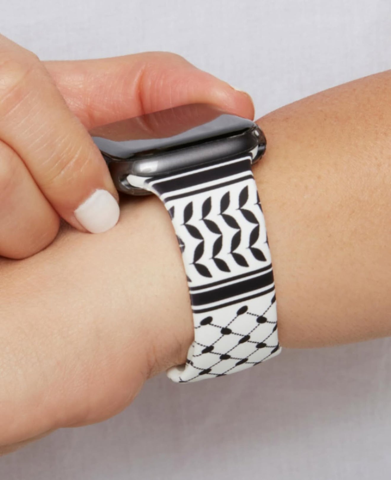 White & Black Freedom Palestine Watch Strap (42/44/45/46/49)