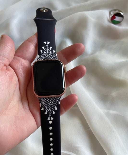 Black & White Kuffiyeh Smart Watch Strap (42/44/45/46/49mm)