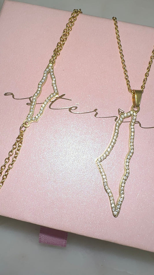 Stellar Pave Pendant & Bracelet (Gold)