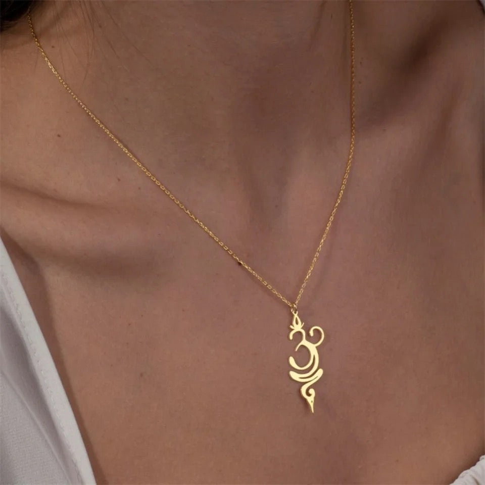 Gold Aum Enigma Necklace