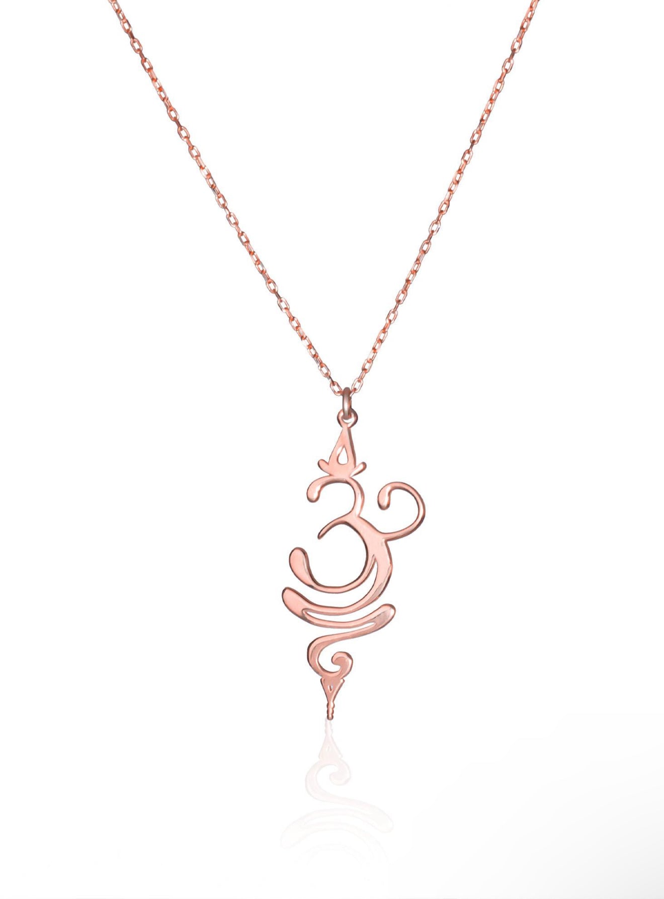 Rose Gold Enigma Aum Necklace