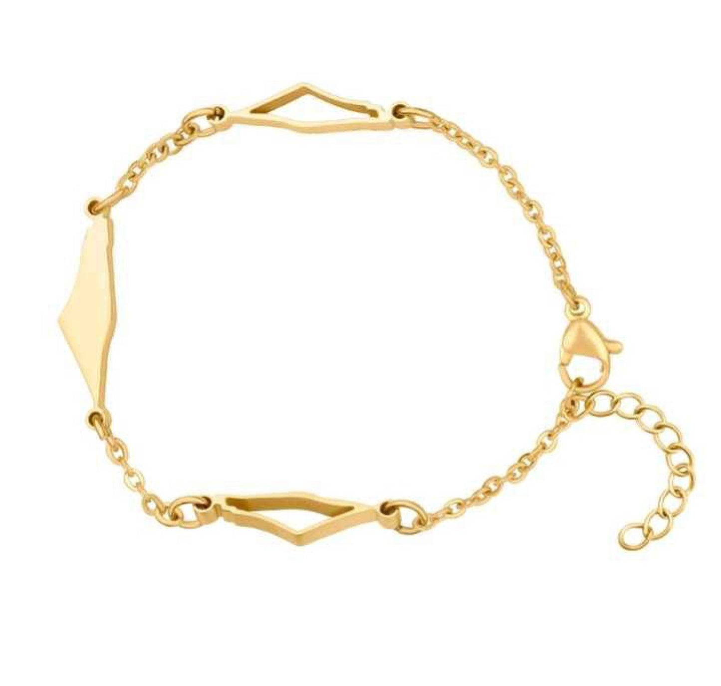 Gold Triple Map Palestine Bracelet