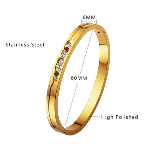 Gold Candylicious Bangle (Stainless Steel)