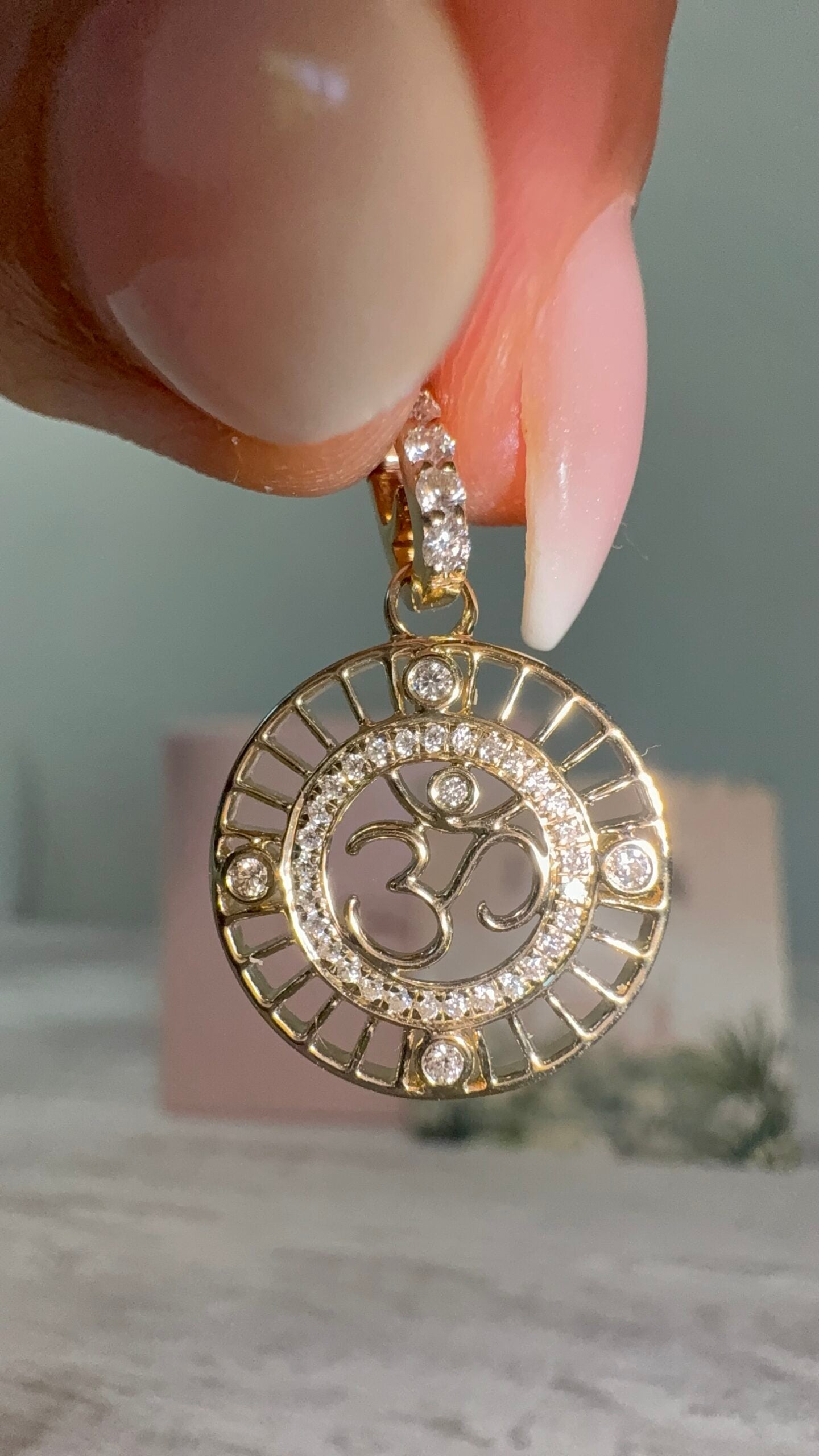 Charles & Colvard Baby Aum Bracelet (14k, 18k, Platinum)