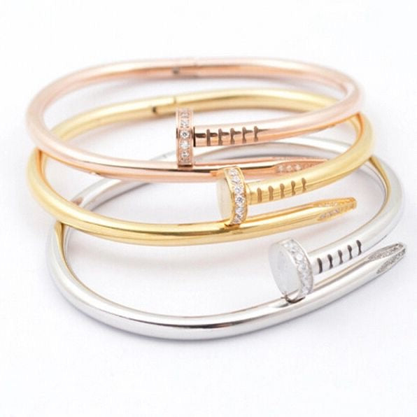 Euro Luxe Cubic Bangle (Gold, Silver, Rose)