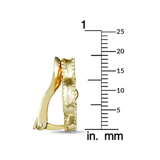 Gold Vintage Pave Clover Clip On Earring (925)