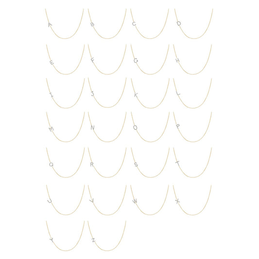 Sideswept Single Initial Necklace