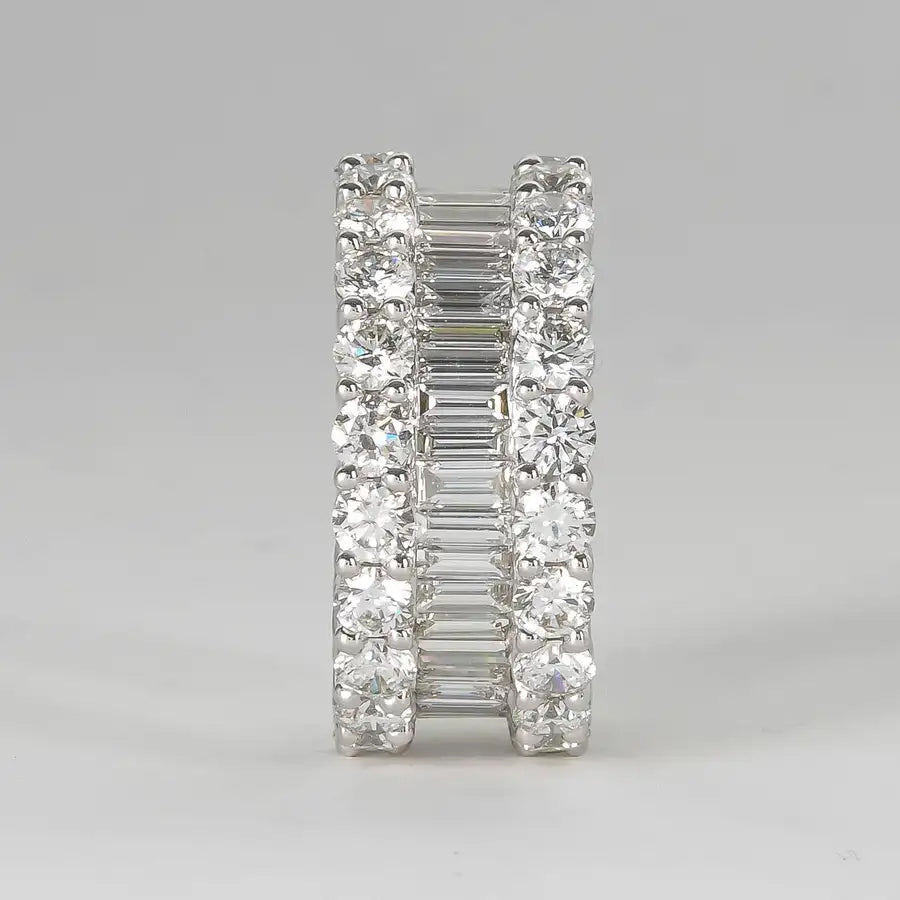 Silver Eternity Brilliant Baguette Ring