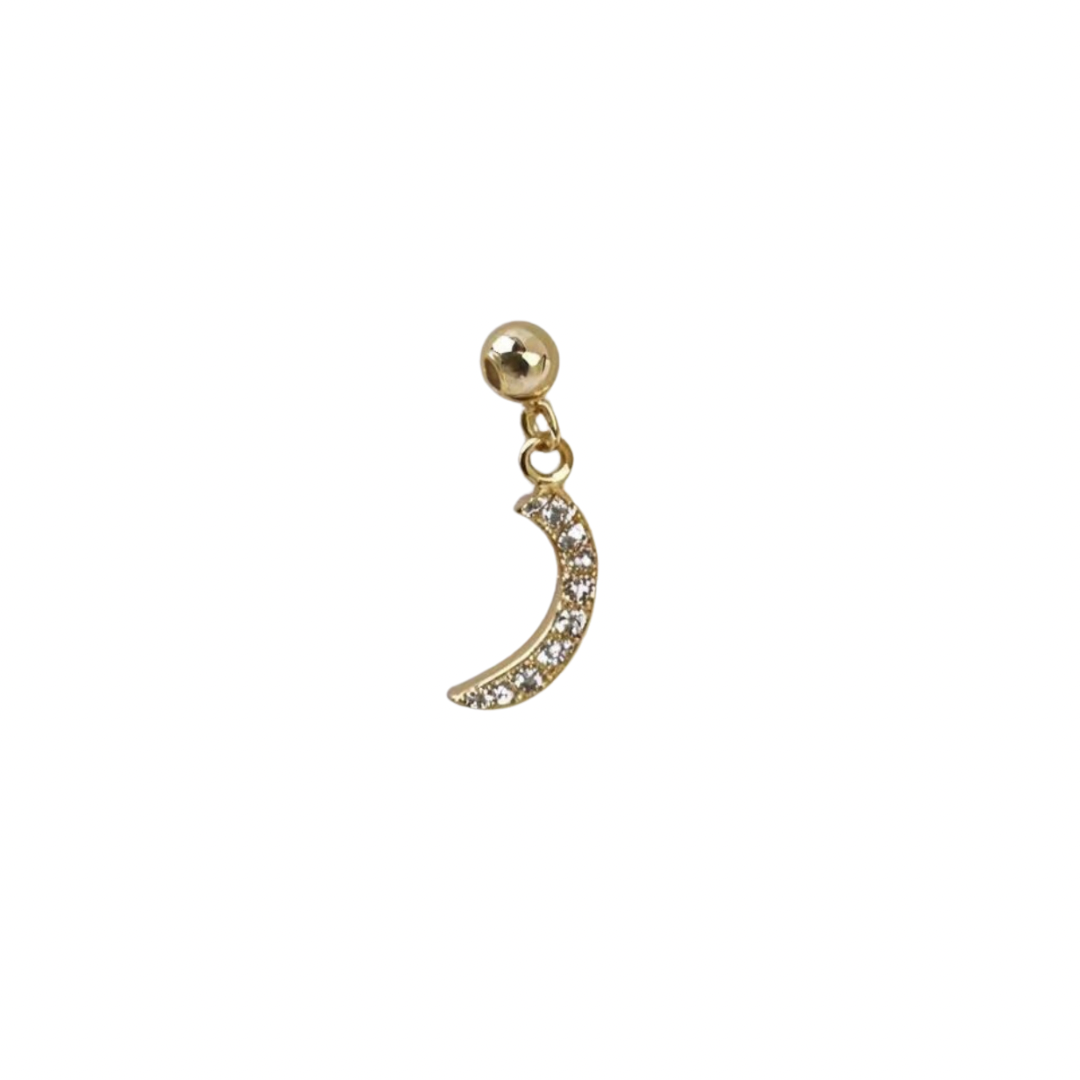 Elite Series Gold Arabic Raa Pave Initial Charm (925, 18k Gold Vermeil)