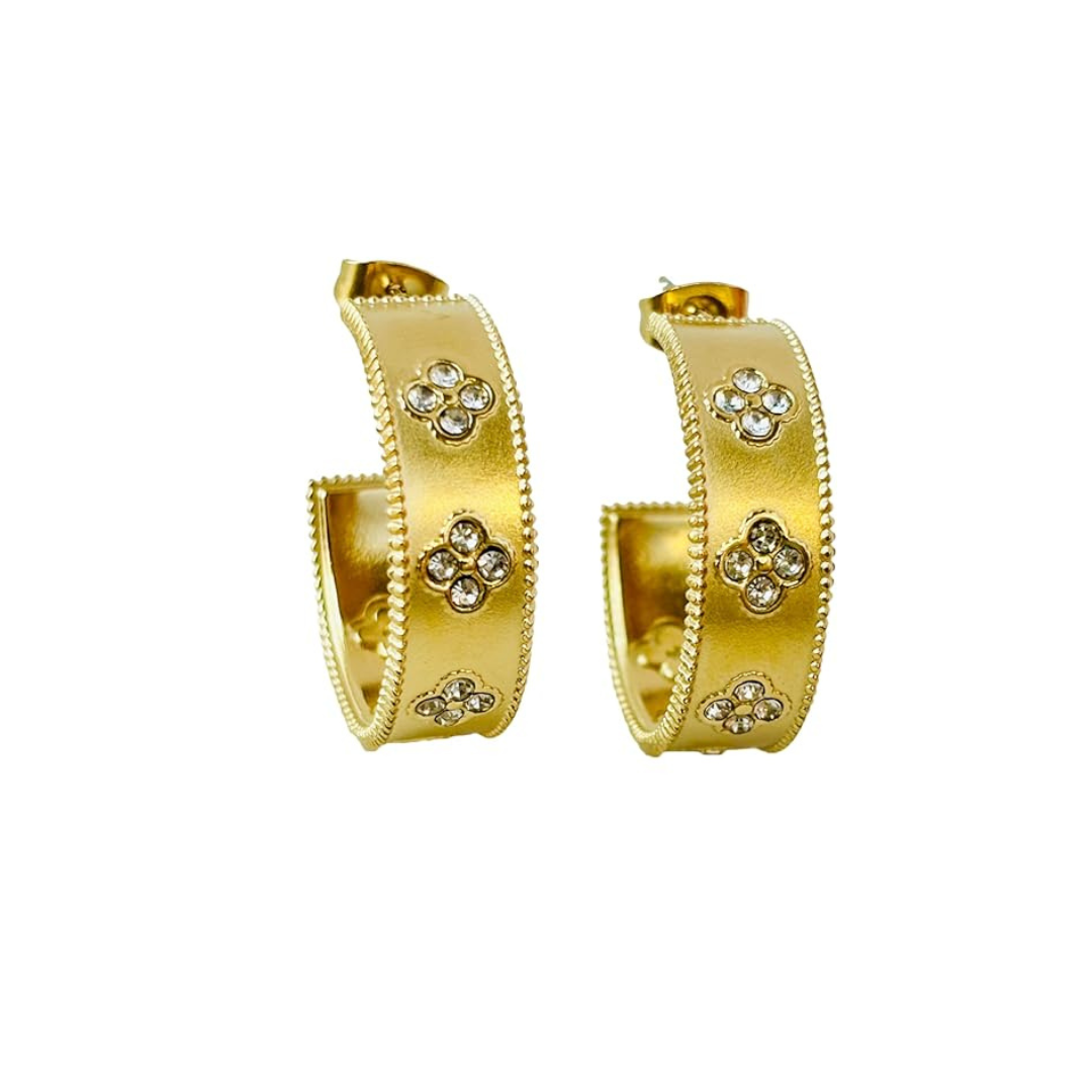 Gold Fashionista Clover Earring