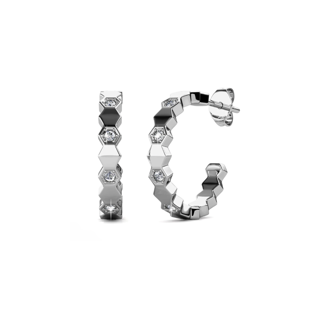 Silver Honeycomb NSCD Glitz Hoop (925, Vermeil)