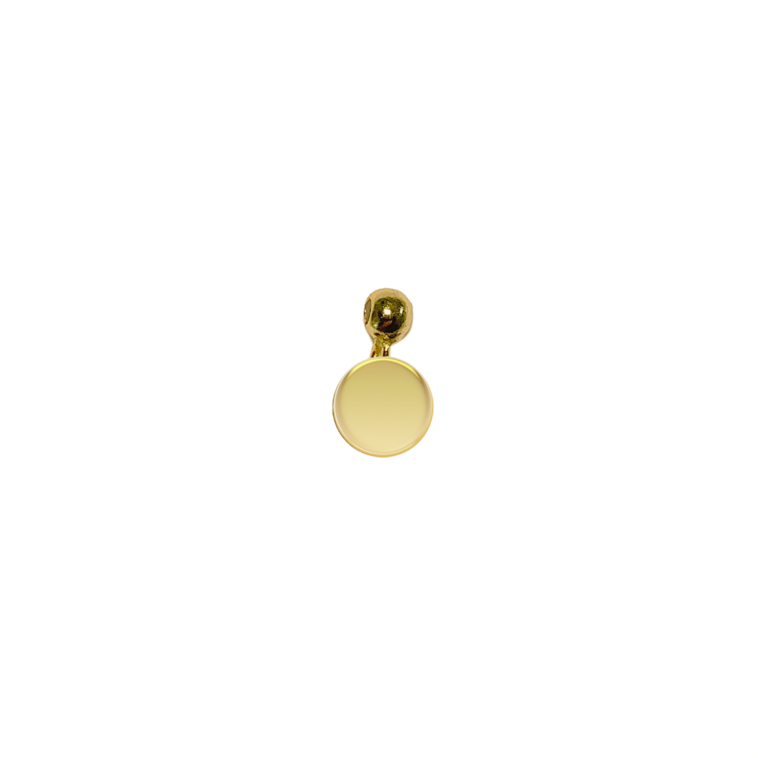Elite Series Gold Spacer Disc Charm 4mm (925, Vermeil)