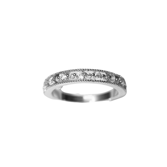 Silver Vintage Brilliant Stack Ring