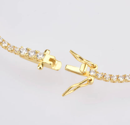 Gold 2mm Tennis bracelet (925)