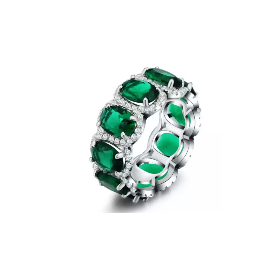 Alyssa Emerald Oval Eternity