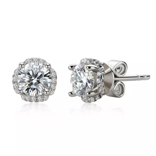 Vintage Halo Moissanite Solitaire (2TCW)