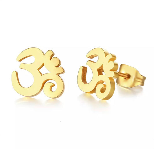 Gold Aum Earring
