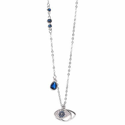 Silver Arabian Night Evil Eye Necklace (925, Vermeil)