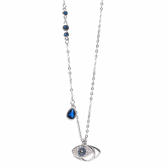 Silver Arabian Night Evil Eye Necklace (925, Vermeil)
