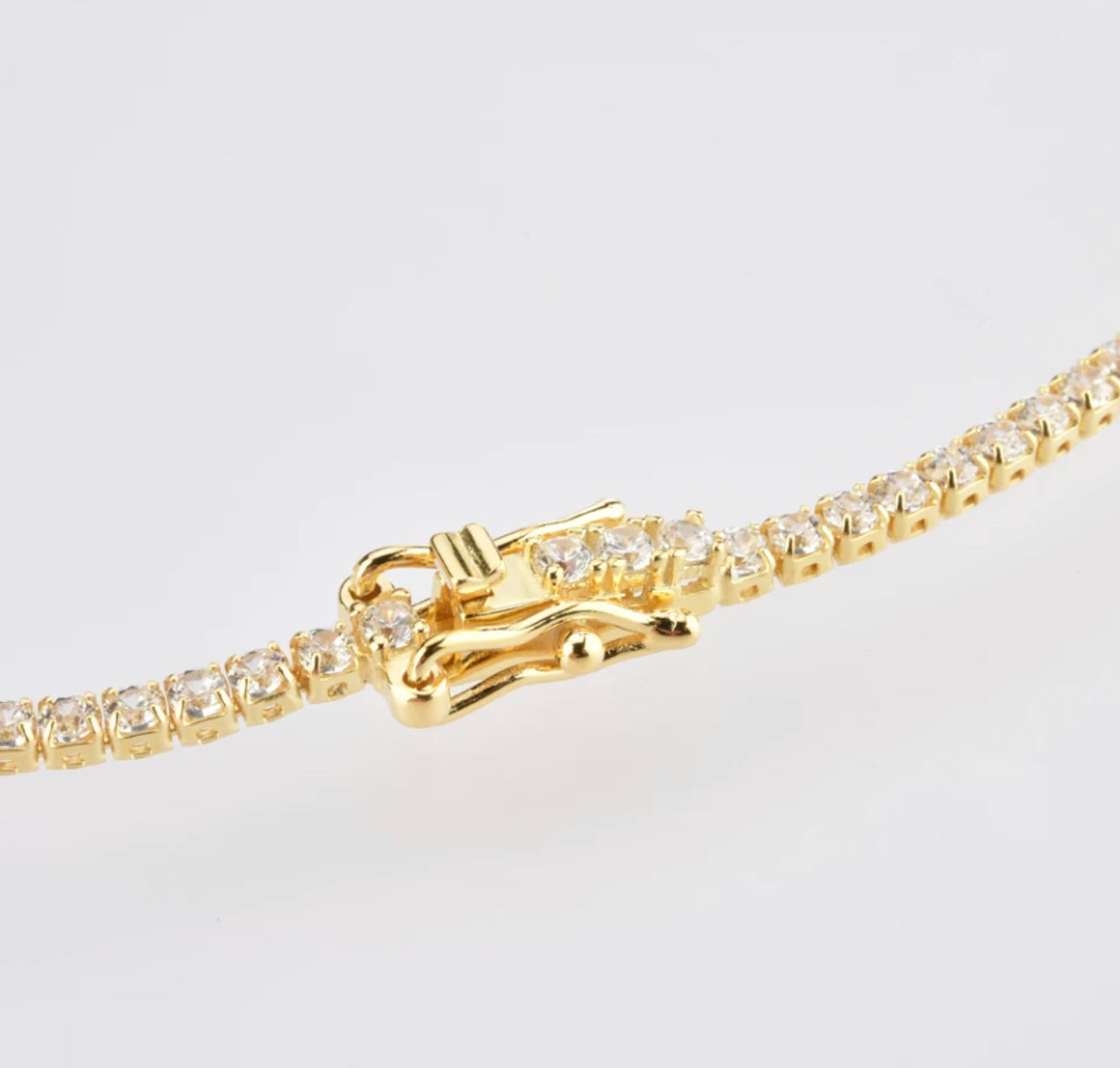 Gold 2mm Tennis Necklace