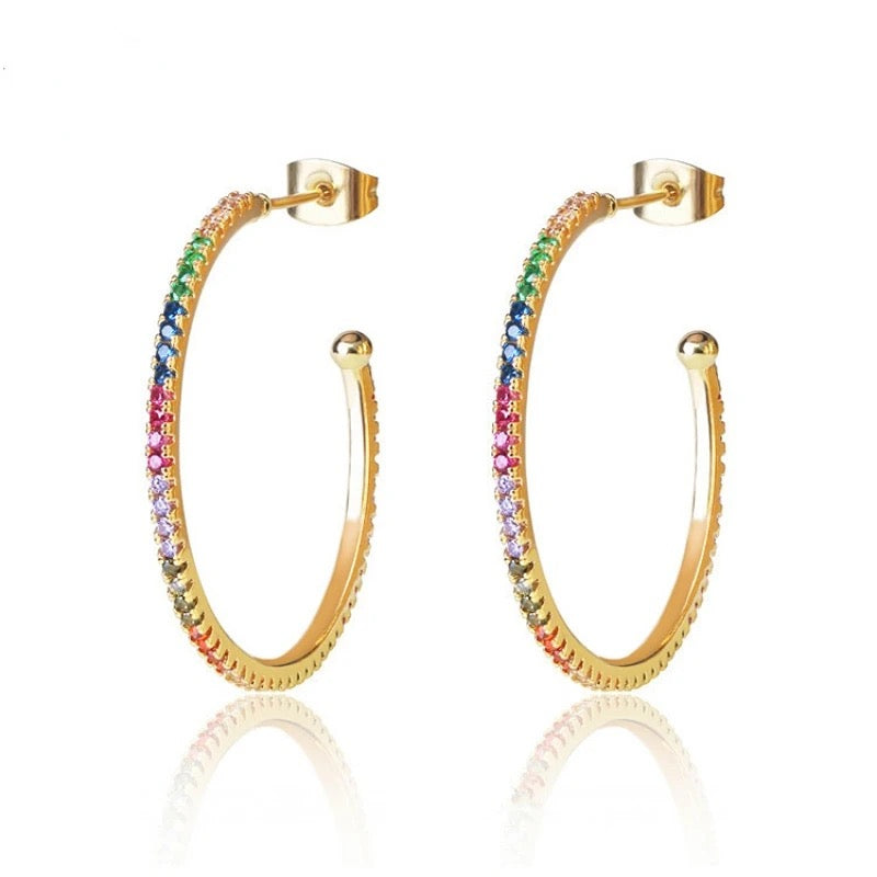 Candyland Gold Hoops