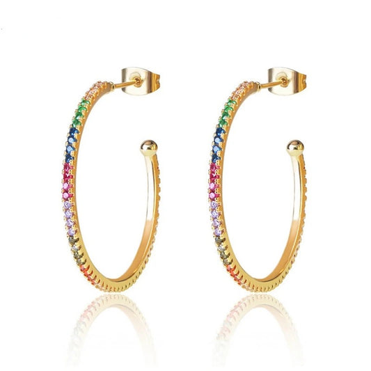 Candyland Gold Hoops