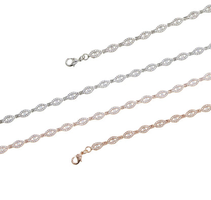 Silver Pave Glam Evil Eye Necklace