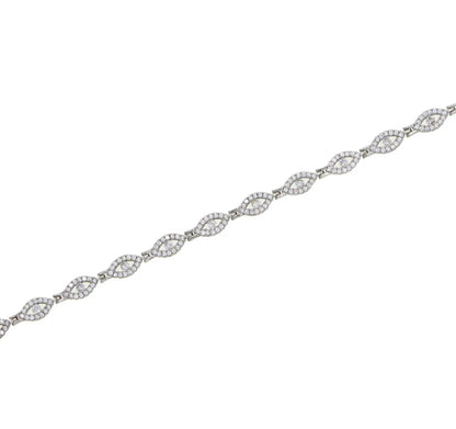 Silver Pave Glam Evil Eye Necklace