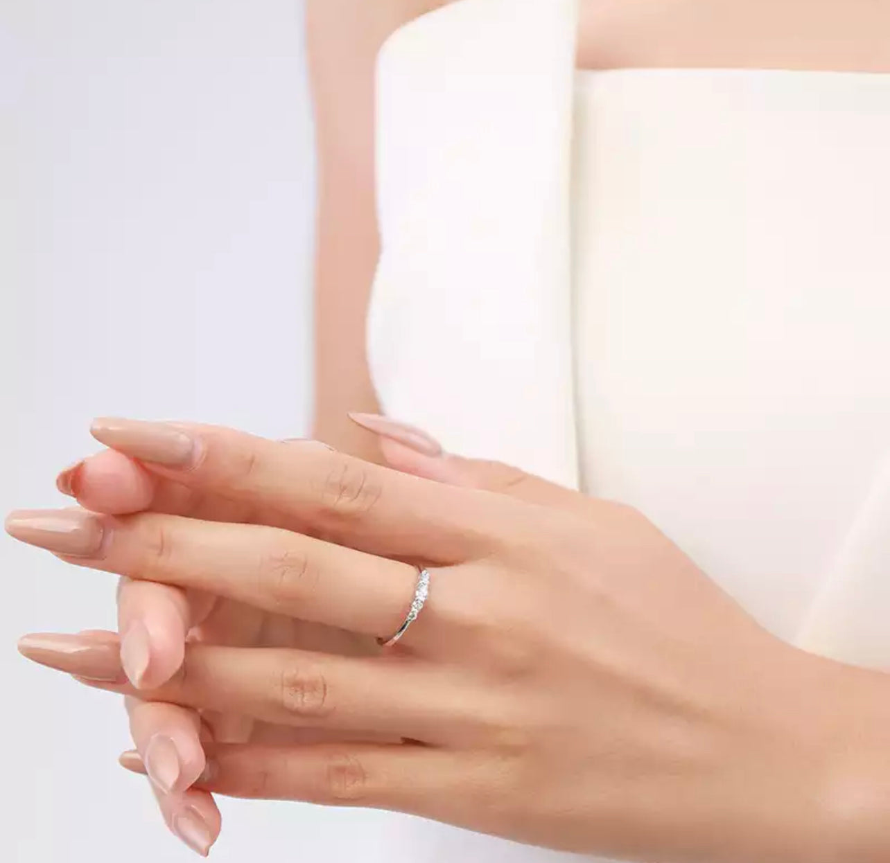 Silver Brilliant Transcend Stack Ring