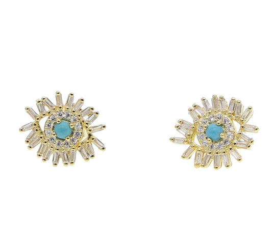 Gold Fehreesa Evil Eye Earring