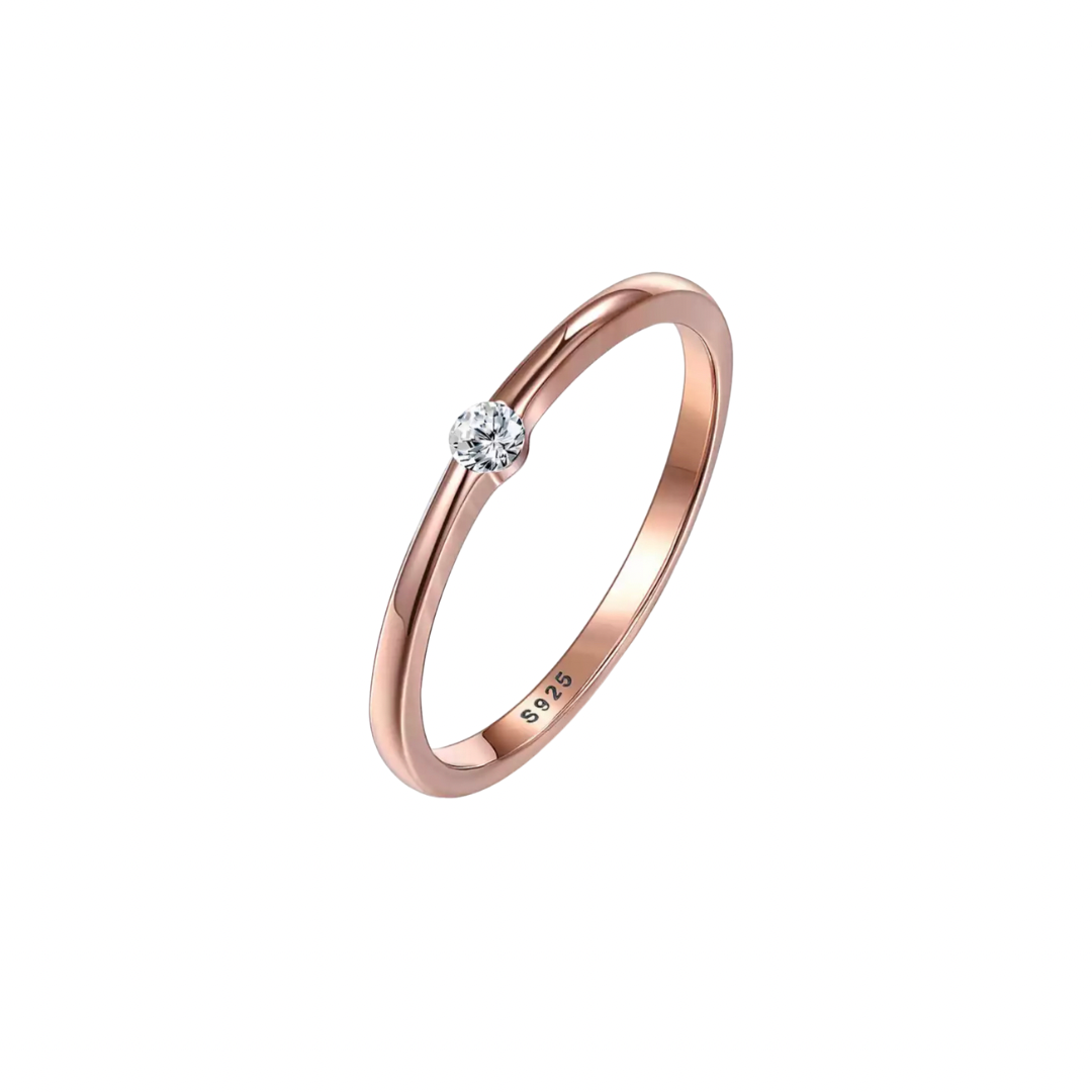 Rose Gold Tension Stack Ring