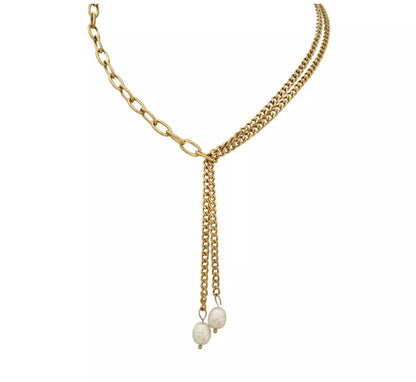 Luella Pearl Lariat Necklace