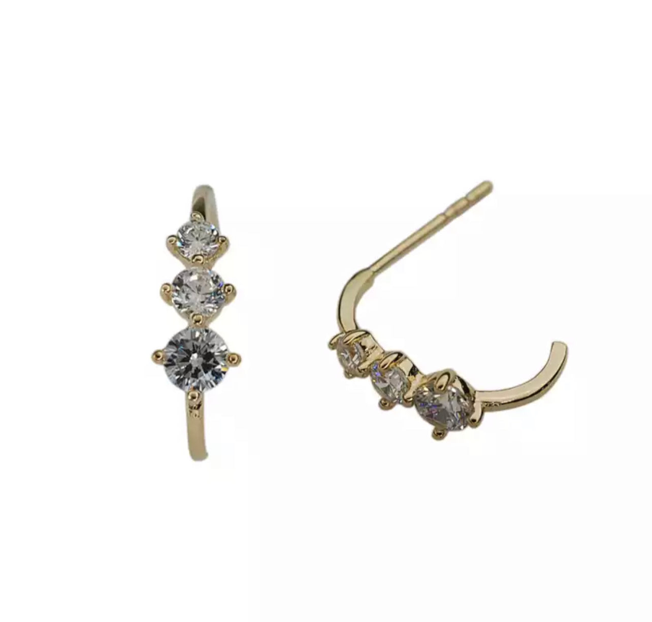 Gold Trilogy Huggie Earring