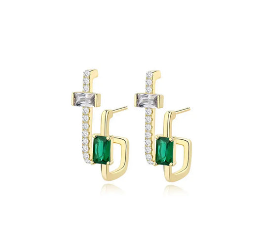 Green & Gold Marina Earring