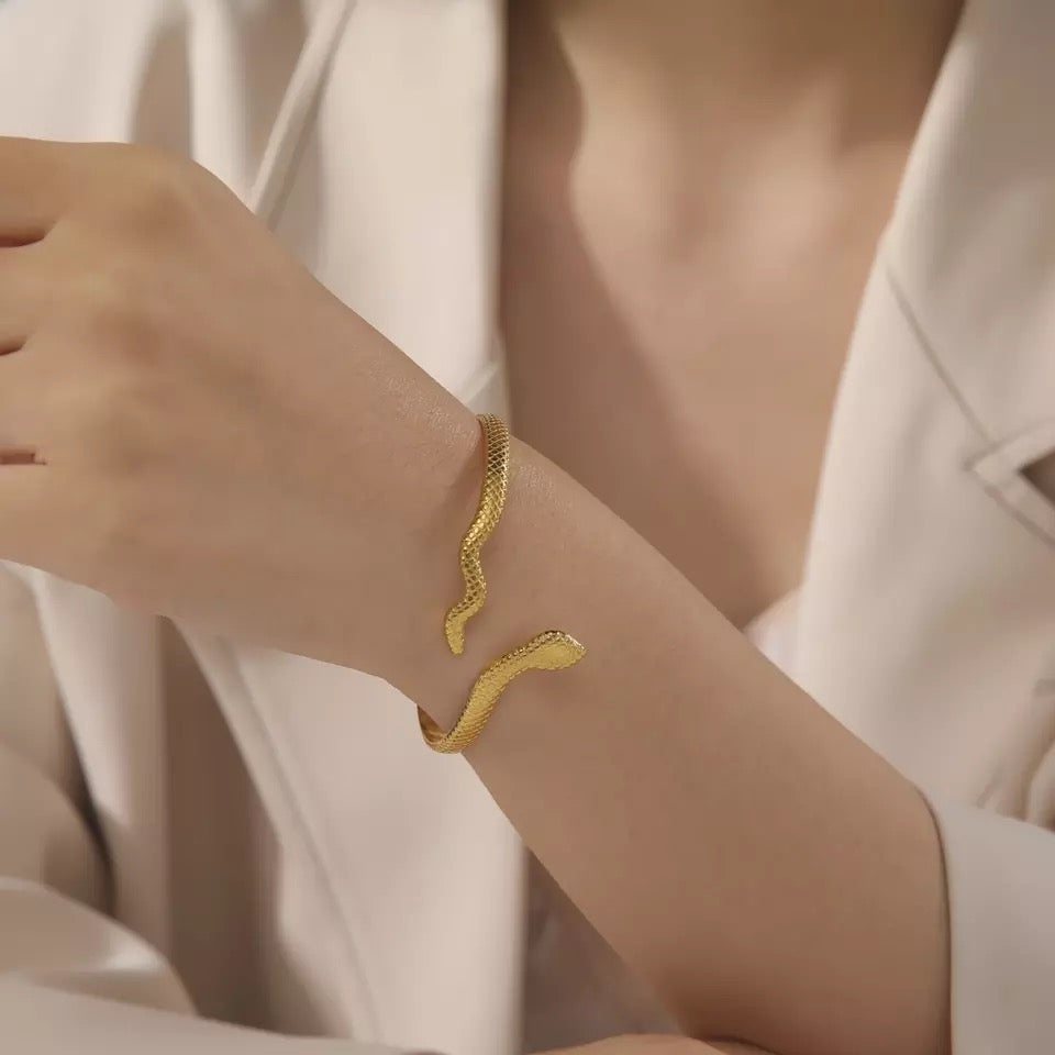 Gold Serpent Cuff