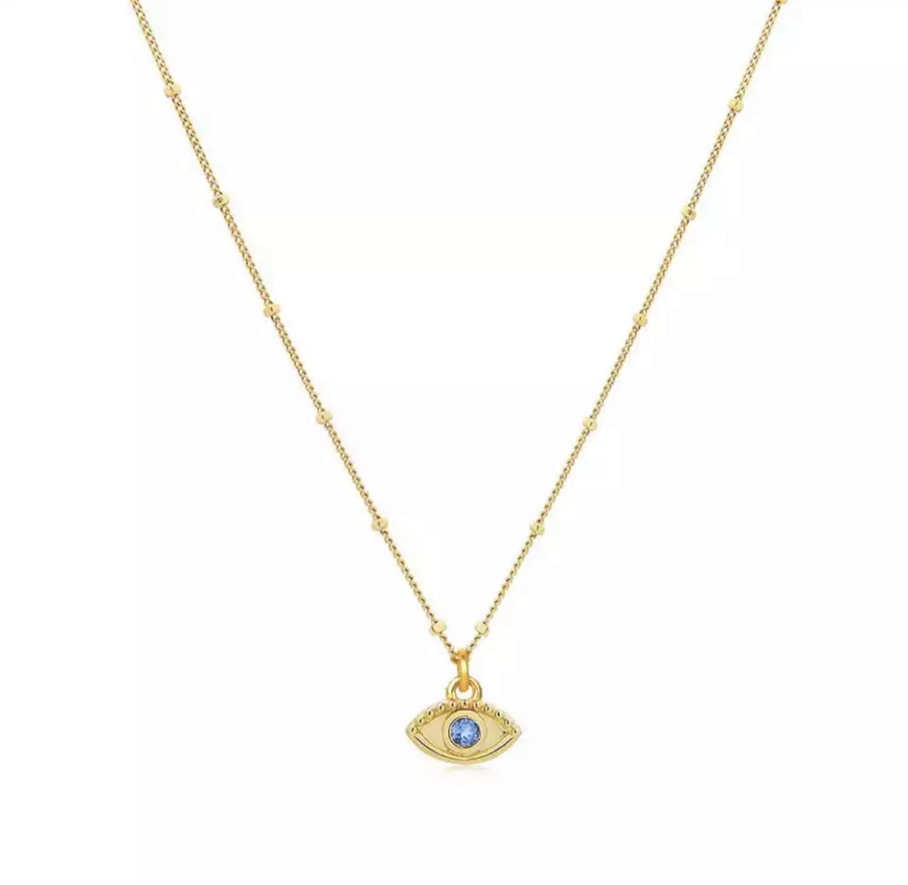 Gold Antiqua Eye Necklace