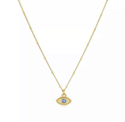 Gold Antiqua Eye Necklace